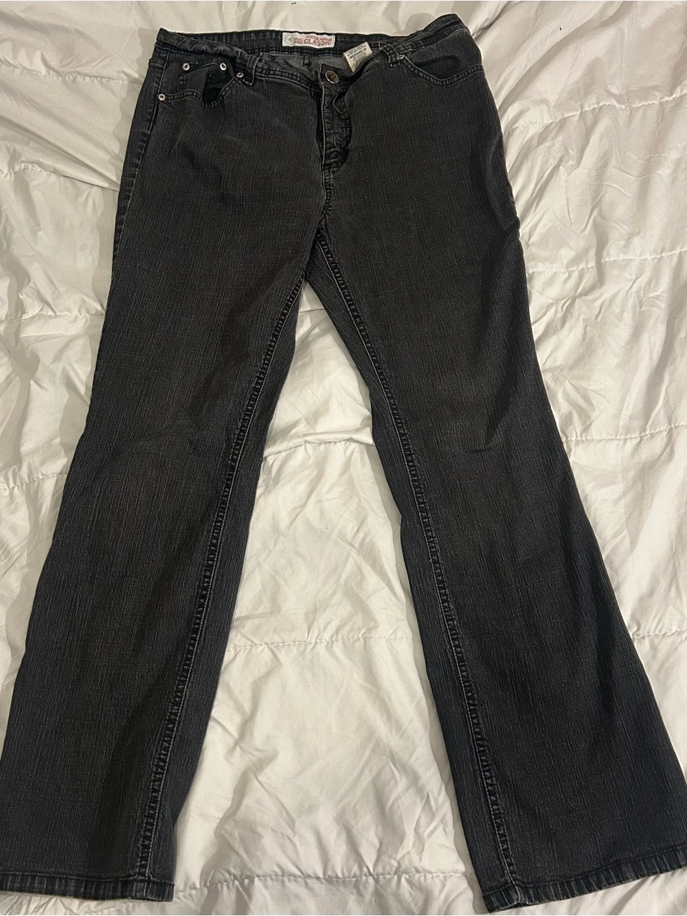 Faded Glory Women’s Size 12 Black Stretch Bootcut Jeans 29” Inseam Classic Denim